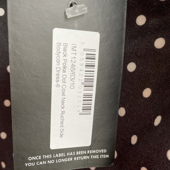 NWT PrettyLittleThing Polka Dot Side Bodycon Dress - Picture 7 of 7